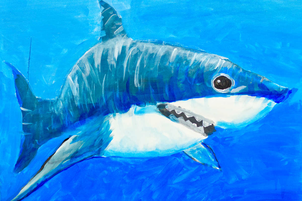 Painting of a shark
